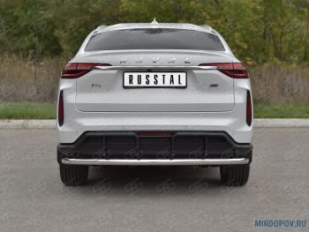 Защита заднего бампера d63 секции SLITKOFF Haval (Хавал) F7x (ф7икс) (2022-2024) рестайлинг