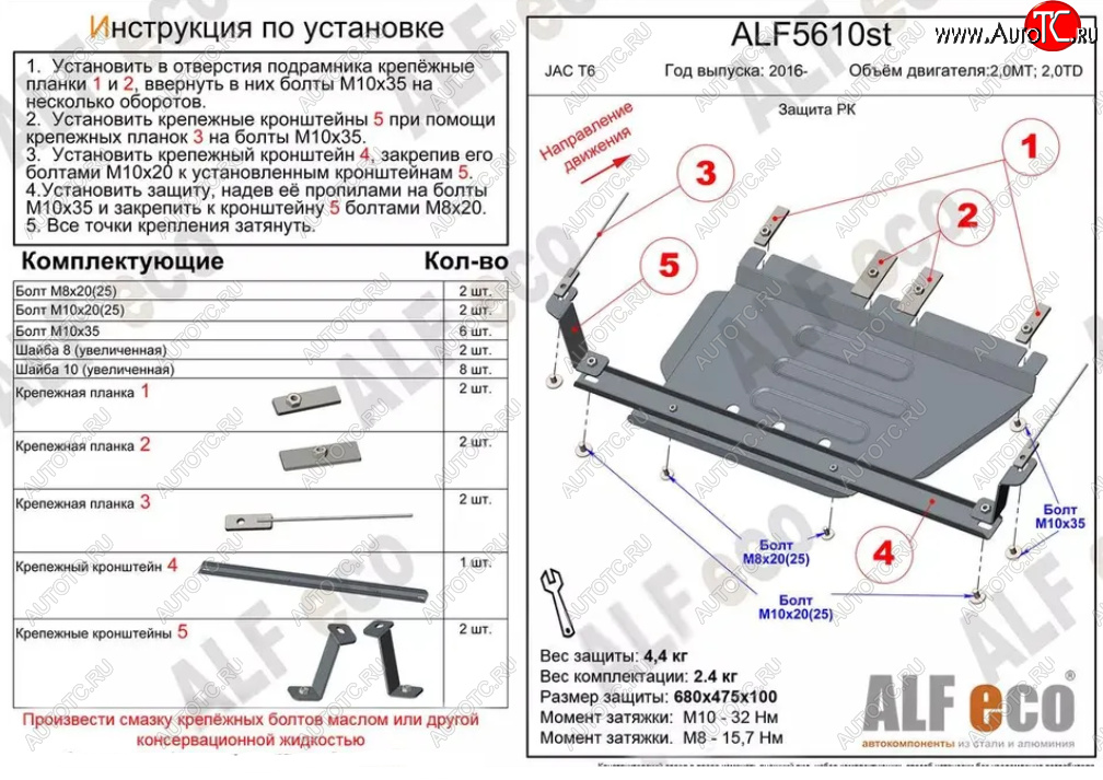 4 399 р. Защита раздаточной коробки (V-2,0MT; 2,0TD) Alfeco  JAC T6 (2018-2024) пикап (Сталь 2 мм)  с доставкой в г. Санкт‑Петербург