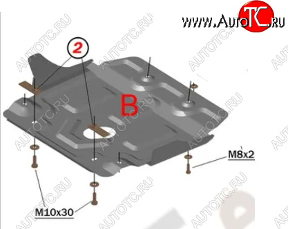 6 299 р. Защита картера двигателя (V-4,6) Alfeco  Lexus GX460  J150 (2009-2022) дорестайлинг, 1-ый рестайлинг, 2-ой рестайлинг (Алюминий 3 мм)  с доставкой в г. Санкт‑Петербург