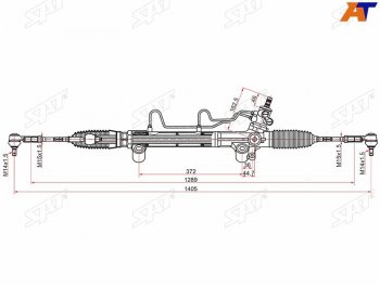 11 449 р. Рейка рулевая LHD SAT Toyota Fortuner AN50/AN60 дорестайлинг (2004-2008)  с доставкой в г. Санкт‑Петербург. Увеличить фотографию 1