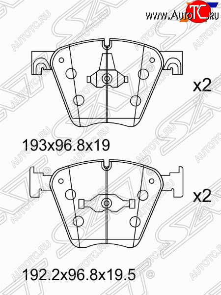 4 549 р. Колодки тормозные SAT (передние) BMW X6 F16 (2014-2020)  с доставкой в г. Санкт‑Петербург