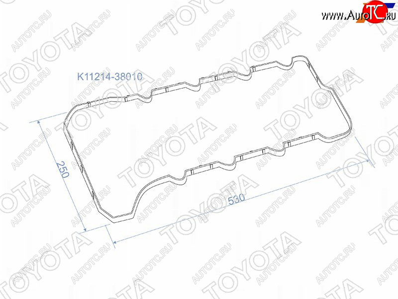 1 589 р. Прокладка клапанной крышки (3URFE) TOYOTA Lexus LX570 J200 дорестайлинг (2007-2012)  с доставкой в г. Санкт‑Петербург