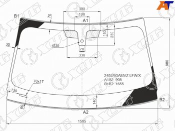 Стекло лобовое (Датчик дождя Молдинг) XYG BMW X5 G05 (2018-2022)