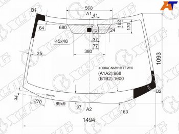 6 849 р. Стекло лобовое (Датчик дождя) XYG Honda CR-V RE1,RE2,RE3,RE4,RE5,RE7 дорестайлинг (2007-2010)  с доставкой в г. Санкт‑Петербург. Увеличить фотографию 1