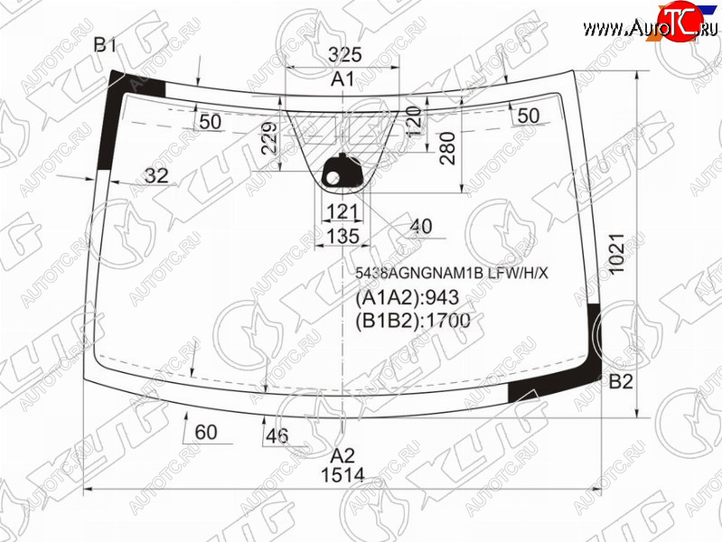 9 649 р. Стекло лобовое (Антенна Датчик дождя) XYG Mercedes-Benz Vito W639 дорестайлинг (2003-2010)  с доставкой в г. Санкт‑Петербург