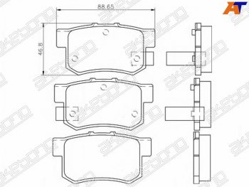 2 369 р. Задние колодки тормозные AKEBONO  Honda CR-V  RD4,RD5,RD6,RD7,RD9  - Stream ( 1 RN1,RN3,  1 RN2,RN4, RN1, RN3, RN5)  с доставкой в г. Санкт‑Петербург. Увеличить фотографию 1