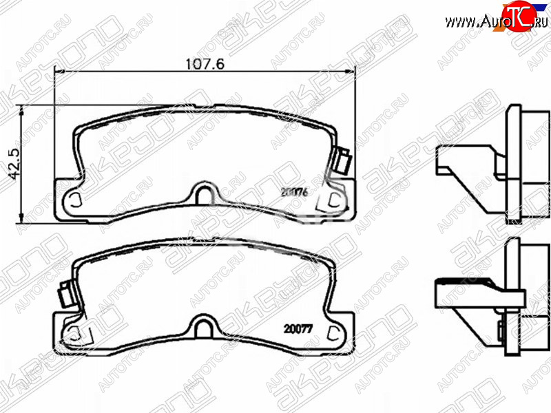 1 499 р. Колодки тормозные AKEBONO (задние)  Toyota Corolla Levin  E110 - Harrier  XU10  с доставкой в г. Санкт‑Петербург