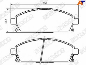 Колодки тормозные AKEBONO (передние)  Elgrand  1, Terrano2  R50