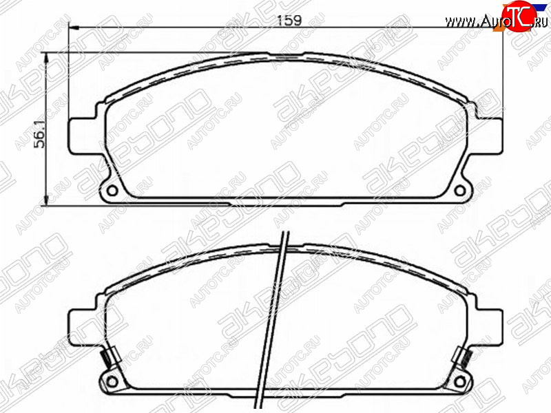 1 999 р. Колодки тормозные AKEBONO (передние)  Nissan Elgrand  1 - Terrano2  R50  с доставкой в г. Санкт‑Петербург