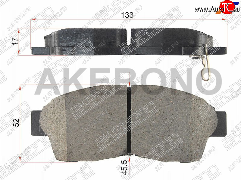 2 799 р. Колодки тормозные AKEBONO (передние)  Toyota Carina  T190 - Corona  T190  с доставкой в г. Санкт‑Петербург