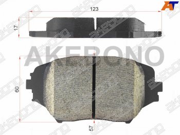 2 899 р. Колодки тормозные AKEBONO (передние) Toyota RAV4 CA20 3 дв. рестайлинг (2003-2005)  с доставкой в г. Санкт‑Петербург. Увеличить фотографию 1