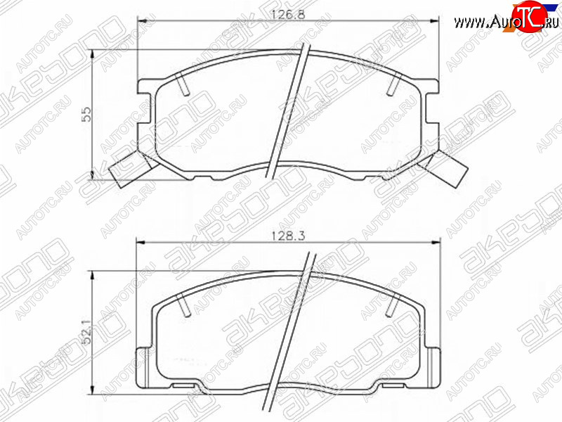 1 749 р. Колодки тормозные AKEBONO (передние)  Toyota LiteAce  Noah (1996-2001)  с доставкой в г. Санкт‑Петербург