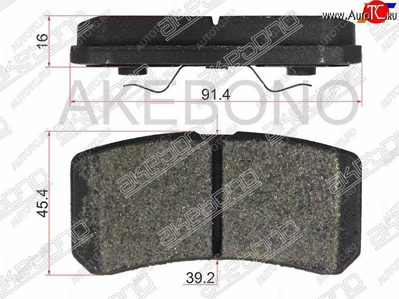 2 059 р. Задние тормозные колодки AKEBONO  Mitsubishi ASX (2010-2016) дорестайлинг, 1-ый рестайлинг  с доставкой в г. Санкт‑Петербург