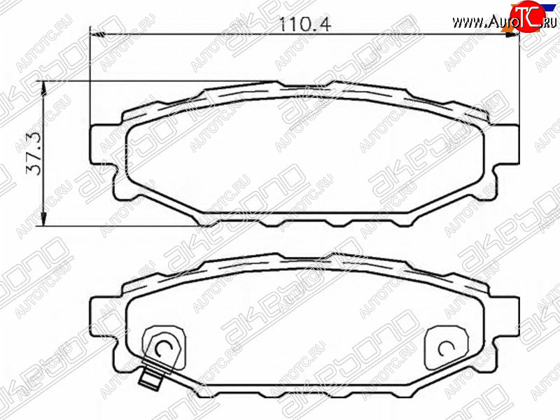 2 099 р. Задние тормозные колодки AKEBONO Subaru Forester SH (2008-2013)  с доставкой в г. Санкт‑Петербург