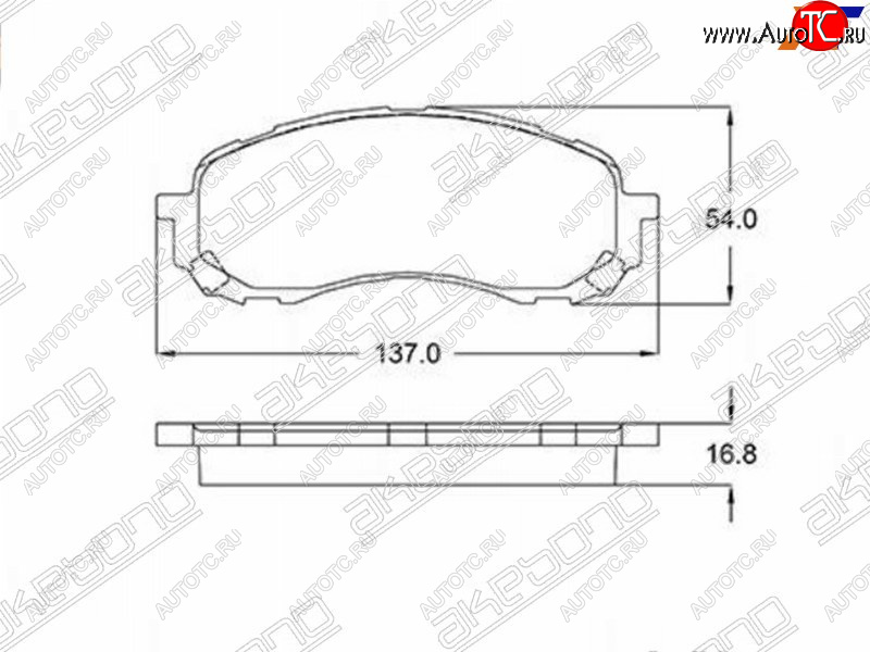 2 199 р. Колодки тормозные AKEBONO (передние) Subaru Forester SH (2008-2013)  с доставкой в г. Санкт‑Петербург