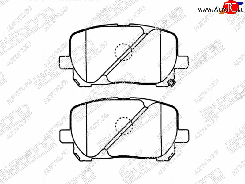 2 889 р. Колодки тормозные AKEBONO (передние)  Toyota Ipsum  ACM20 (2001-2009) дорестайлинг, рестайлинг  с доставкой в г. Санкт‑Петербург