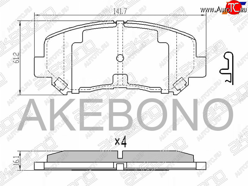 2 999 р. Колодки тормозные AKEBONO (передние)  Mazda CX-5  KE (2011-2017) дорестайлинг, рестайлинг  с доставкой в г. Санкт‑Петербург