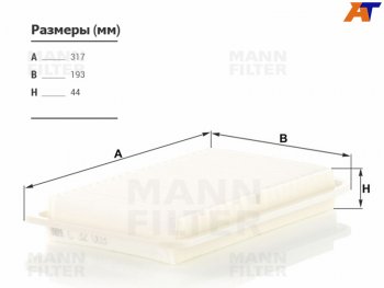 1 569 р. Фильтр воздушный MANN  Toyota Harrier (XU30,  XU60,  XU80), Highlander (XU40,  XU50,  XU70), Kluger (XU40,  XU50)  с доставкой в г. Санкт‑Петербург. Увеличить фотографию 1