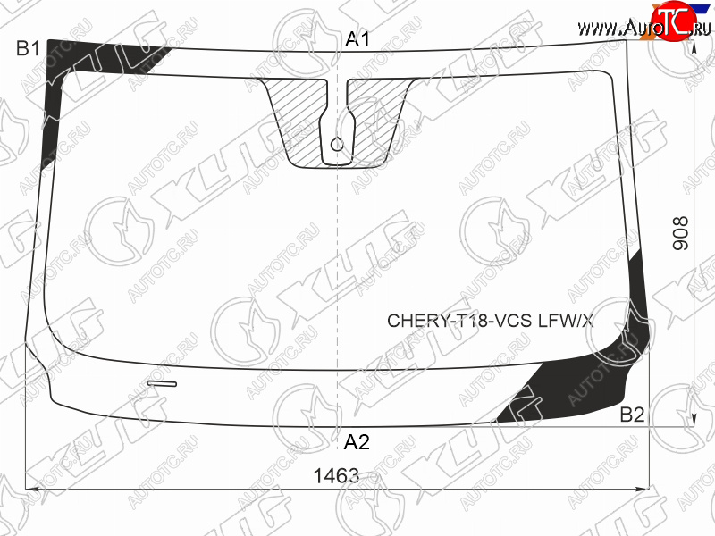 7 899 р. Стекло лобовое (Датчик дождя) XYG Chery Tiggo 4 дорестайлинг (2017-2020)  с доставкой в г. Санкт‑Петербург