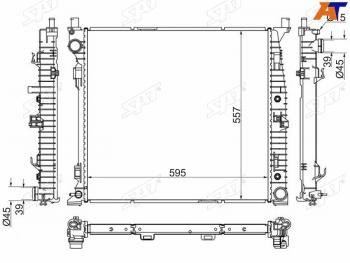 Радиатор охлаждающей жидкости SAT  Mercedes-Benz GL class X166 дорестайлинг (2012-2016)
