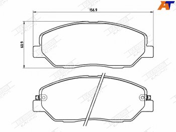 2 499 р. Колодки тормозные FERODO (передние)  Hyundai Santa Fe  CM (2006-2012), KIA Sorento  XM (2009-2015)  с доставкой в г. Санкт‑Петербург. Увеличить фотографию 1