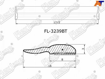 Молдинг лобового стекла (Сверху) FLEXLINE Hyundai (Хюндаи) Sonata (Соната)  YF (2009-2014) YF