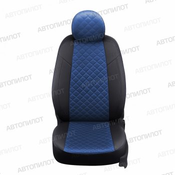 14 899 р. Чехлы сидений (экокожа/алькантара) Автопилот Ромб Geely Coolray SX11 дорестайлинг (2018-2023) (черный/синий)  с доставкой в г. Санкт‑Петербург. Увеличить фотографию 2