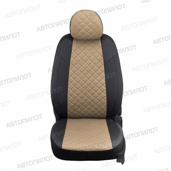 14 899 р. Чехлы на сиденья Ромб (к. Comfort Luxe экокожа) Автопилот  Уаз Патриот ( 23632,  3163 5 дв.) (2016-2024) 2-ой рестайлинг пикап, 2-ой рестайлинг (черный/темно-бежевый)  с доставкой в г. Санкт‑Петербург. Увеличить фотографию 3