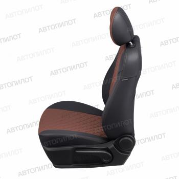 14 899 р. Чехлы на сиденья Ромб (к. Comfort Luxe экокожа) Автопилот  Уаз Патриот ( 23632,  3163 5 дв.) (2016-2024) 2-ой рестайлинг пикап, 2-ой рестайлинг (черный/темно-коричневый)  с доставкой в г. Санкт‑Петербург. Увеличить фотографию 4