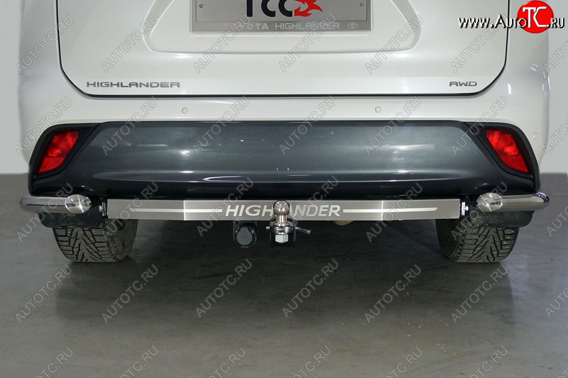 18 349 р. Фаркоп (тягово-сцепное устройство) TCC Тюнинг Toyota Highlander XU70 (2020-2024) (шар E, надпись Highlander)  с доставкой в г. Санкт‑Петербург