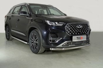 20 499 р. Защита переднего бампера нижняя d60,3 мм ТСС Тюнинг  Chery Tiggo 8 PRO (2021-2024) (нержавейка)  с доставкой в г. Санкт‑Петербург. Увеличить фотографию 1