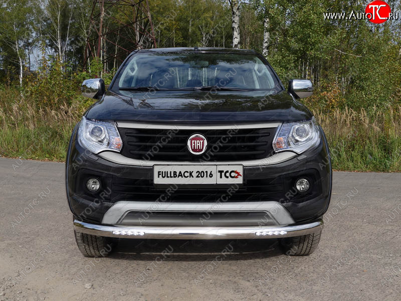 38 999 р. Защита переднего бампера нижняя с ДХО 76,1 мм ТСС Тюнинг  Fiat Fullback (2016-2018) (нержавейка)  с доставкой в г. Санкт‑Петербург