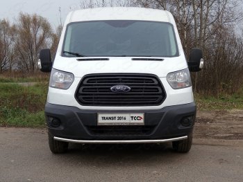 16 549 р. Защита переднего бампера нижняя 42,4 мм ТСС Тюнинг  Ford Transit Connect (2013-2018) (нержавейка)  с доставкой в г. Санкт‑Петербург. Увеличить фотографию 1