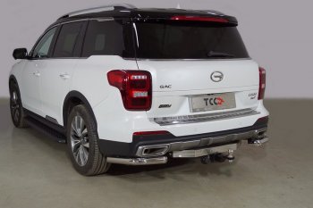 Защита заднего бампера (2.0T 4WD, уголки, d60,3 мм) TCC GAC (GAC) GS8 (ЖС) (2016-2023)