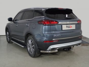 20 999 р. Защита задняя (уголки 60,3 мм) ТСС Тюнинг  Geely Atlas Pro  NL3 (2019-2024) (уголки)  с доставкой в г. Санкт‑Петербург. Увеличить фотографию 1