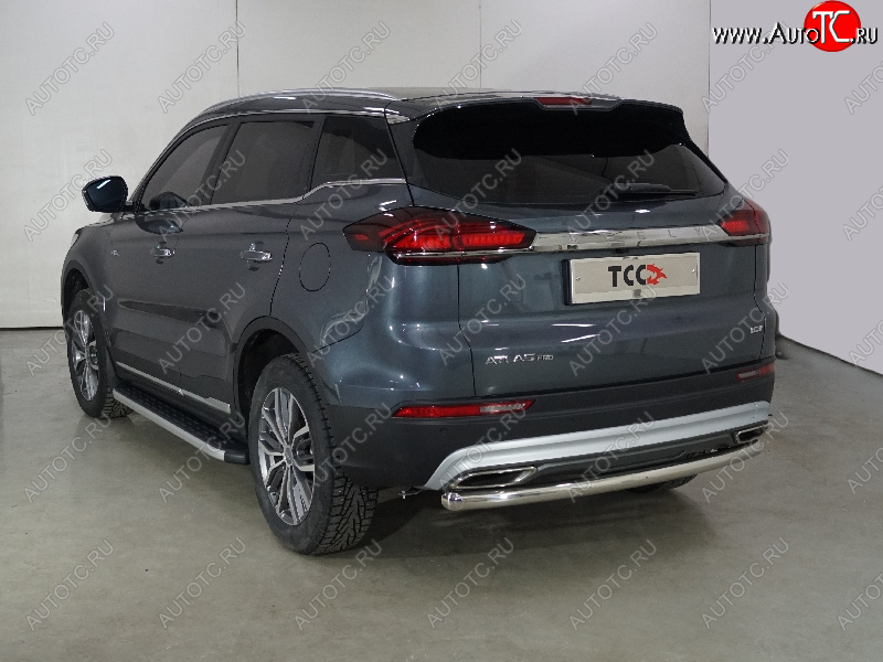 17 799 р. Защита задняя (центральная 60,3 мм) ТСС Тюнинг  Geely Atlas Pro  NL3 (2019-2024)  с доставкой в г. Санкт‑Петербург