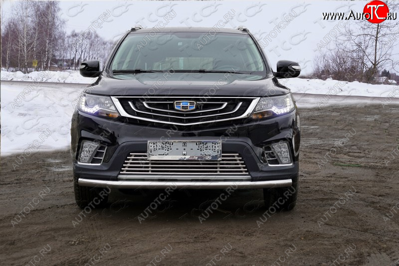 17 799 р. Защита переднего бампера нижняя d60,3 мм ТСС Тюнинг  Geely Emgrand X7 (2019-2024) (нержавейка)  с доставкой в г. Санкт‑Петербург