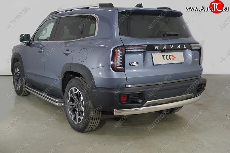 18 749 р. Защита заднего бампера (овальная, d75х42 мм) TCC  Haval Dargo (2022-2024)  с доставкой в г. Санкт‑Петербург