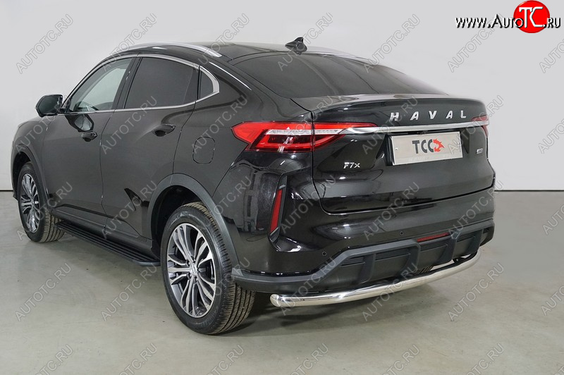 14 399 р. Защита задняя (нержавейка 60,3 мм), ТСС Тюнинг  Haval F7x (2022-2024)  рестайлинг  с доставкой в г. Санкт‑Петербург