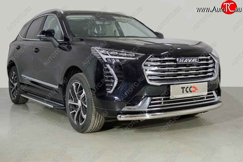 14 249 р. Защита переднего бампера нижняя d60,3 мм ТСС Тюнинг Haval Jolion дорестайлинг (2020-2024) (кроме комплектации Comfort)  с доставкой в г. Санкт‑Петербург