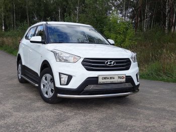 Защита переднего бампера нижняя d60,3 мм ТСС Тюнинг Hyundai Creta GS дорестайлинг (2015-2019)  (нержавейка)