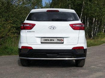 16 549 р. Защита задняя (нержавейка d42,4 мм), ТСС Тюнинг  Hyundai Creta  GS (2015-2019) дорестайлинг  с доставкой в г. Санкт‑Петербург. Увеличить фотографию 1