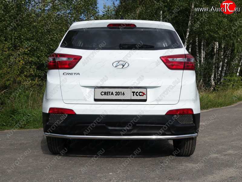 16 549 р. Защита задняя (нержавейка d42,4 мм), ТСС Тюнинг  Hyundai Creta  GS (2015-2019) дорестайлинг  с доставкой в г. Санкт‑Петербург