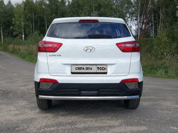 16 549 р. Защита задняя (нержавейка 60,3 мм) ТСС Тюнинг Hyundai Creta GS дорестайлинг (2015-2019)  с доставкой в г. Санкт‑Петербург. Увеличить фотографию 1