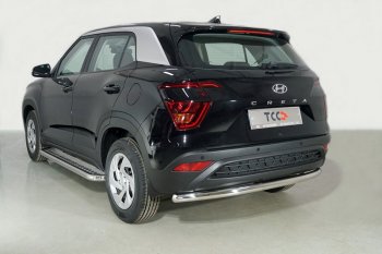 20 499 р. Защита задняя (нержавейка 60,3 мм) ТСС Тюнинг  Hyundai Creta  SU (2021-2024)  с доставкой в г. Санкт‑Петербург. Увеличить фотографию 1