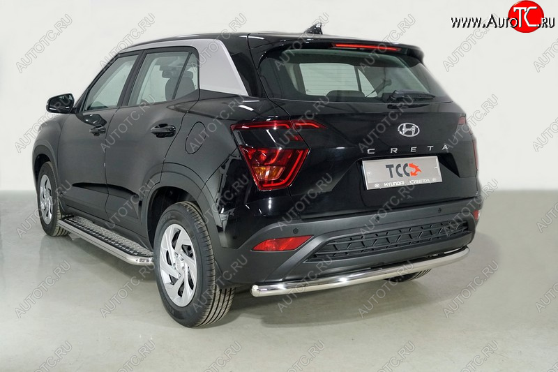 20 499 р. Защита задняя (нержавейка 60,3 мм) ТСС Тюнинг  Hyundai Creta  SU (2021-2024)  с доставкой в г. Санкт‑Петербург