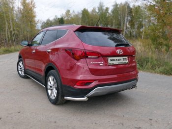 17 999 р. Защита заднего бампера (Premium, уголки, d60,3 мм) TCC  Hyundai Santa Fe  3 DM (2015-2019) рестайлинг  с доставкой в г. Санкт‑Петербург. Увеличить фотографию 1