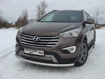 14 999 р. Защита переднего бампера нижняя d60,3 мм ТСС Тюнинг Hyundai Grand Santa Fe 1 DM дорестайлинг (2013-2016) (нержавейка)  с доставкой в г. Санкт‑Петербург. Увеличить фотографию 1