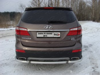 Защита задняя (нержавейка 60,3 мм) ТСС Тюнинг Hyundai (Хюндаи) Santa Fe (Санта)  DM (2012-2016) DM дорестайлинг