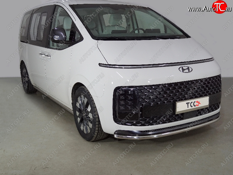 20 499 р. Защита переднего бампера нижняя d42,4 мм ТСС Тюнинг  Hyundai Staria  US4 (2021-2022) (нержавейка)  с доставкой в г. Санкт‑Петербург